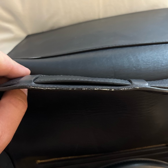 Celine Trapeze Bag Navy Blue Pebbled Leather and Suede Medium Size - Picture 6 of 11